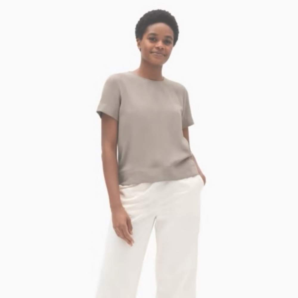 Everlane Japanese GoWeave Swing T-Shirt Pink Sand Size 16
